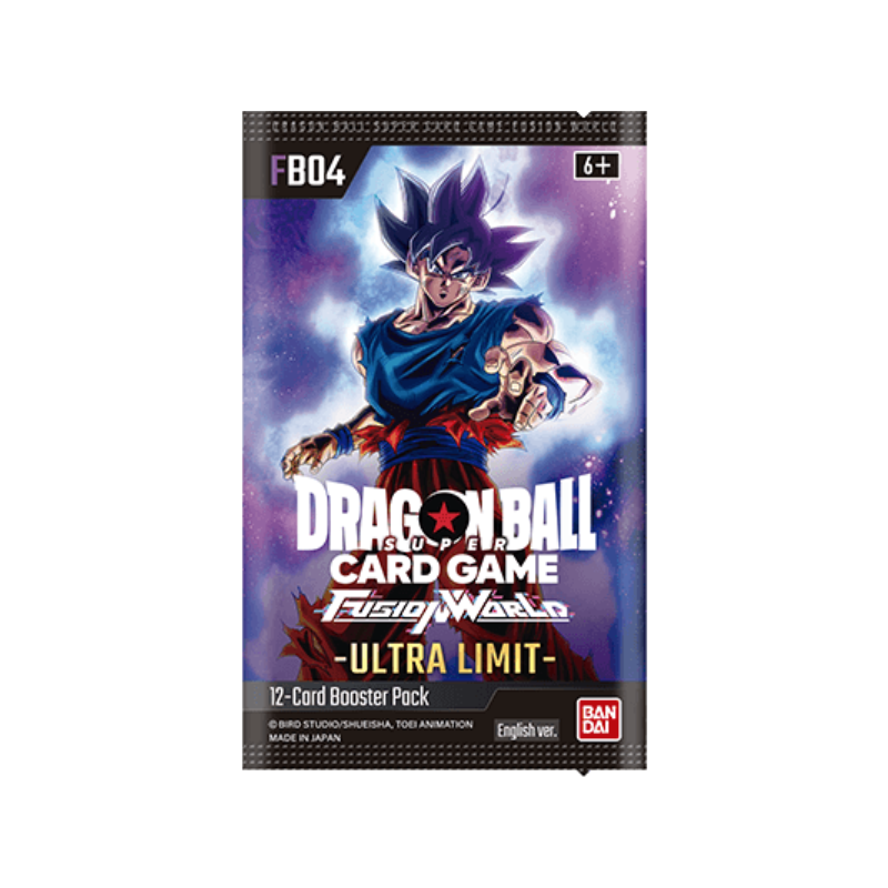 Bandai Dragon Ball Super English Fb04 Fusion World Ultra Limit Cards Live Opening Booster Pack - 6