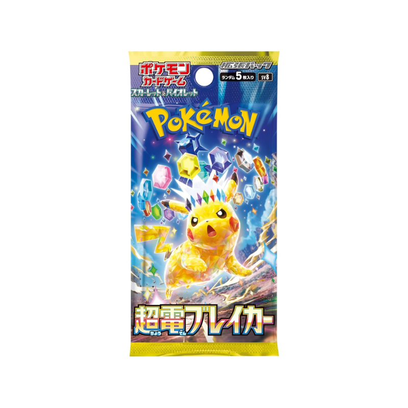 Pokemon Japanese Sv8 Super Electric Breaker Booster Cards Live Opening Pack - 6 Packs Card Games