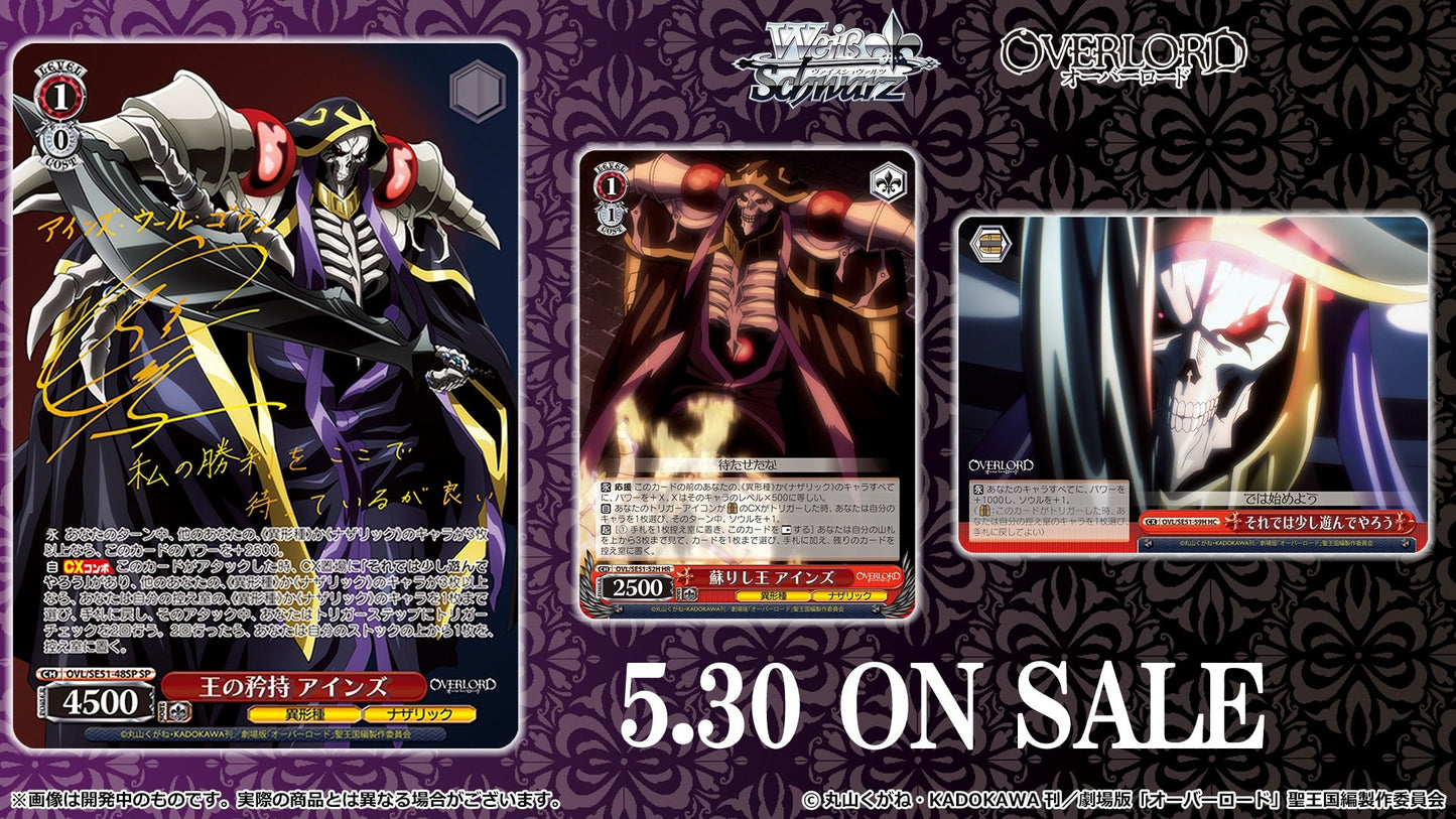 Weiss Schwarz Japanese Overlord the Movie: Holy Kingdom Arc Extra Booster CARDS LIVE OPENING