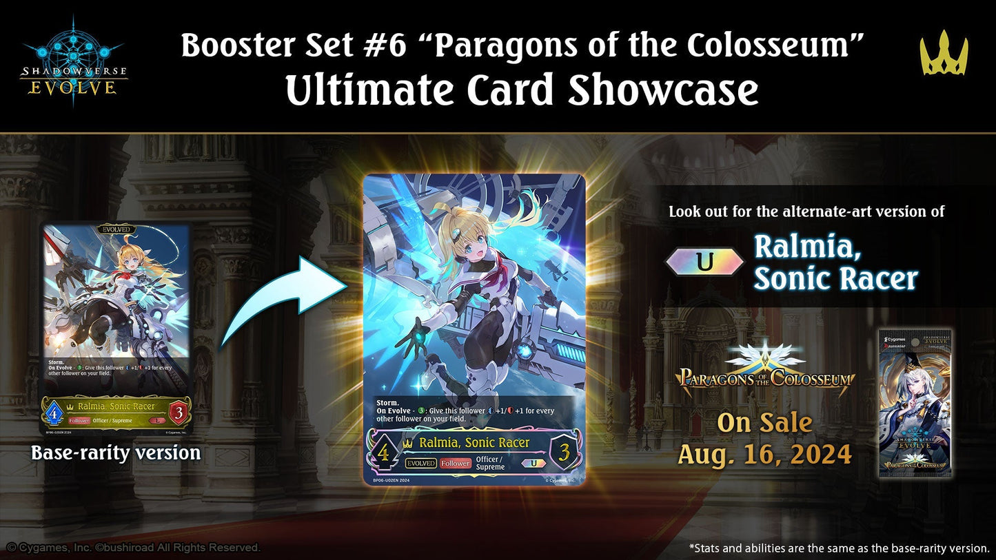 Shadowverse: Evolve - Paragons Of The Colosseum Booster Box Bp06 Cards Live Opening Card Games