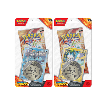 Pokemon English Sv08 Surging Sparks Cards Live Opening Checklane Blisters Set Of 2 Collectibles /