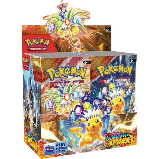 Pokemon English Sv08 Surging Sparks Cards Live Opening Booster Box Collectibles / Trading Cards &
