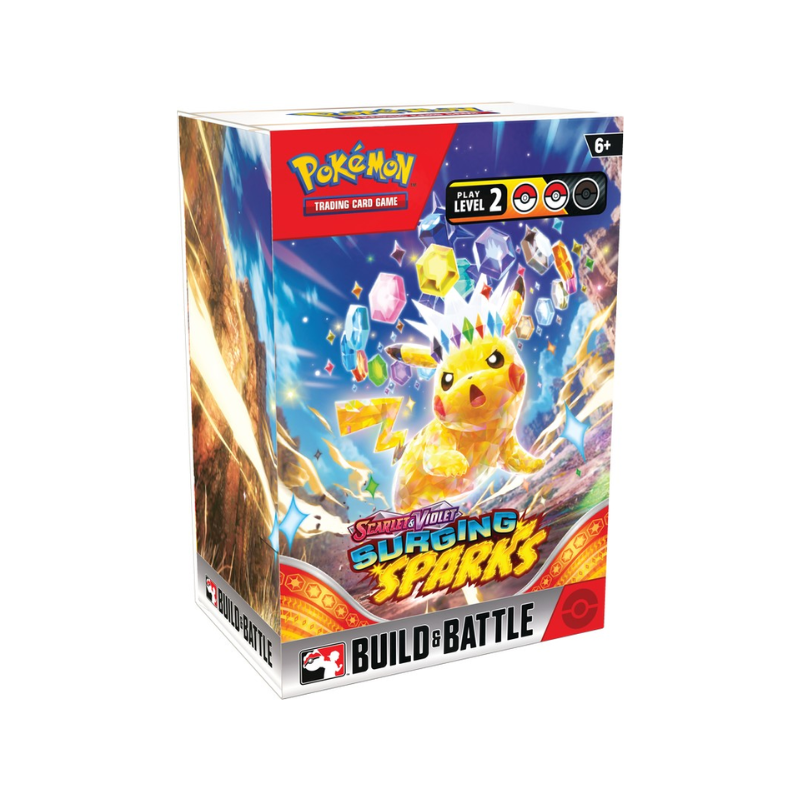 Pokemon English Sv08 Surging Sparks Cards Live Opening Build And Battle Collectibles / Trading
