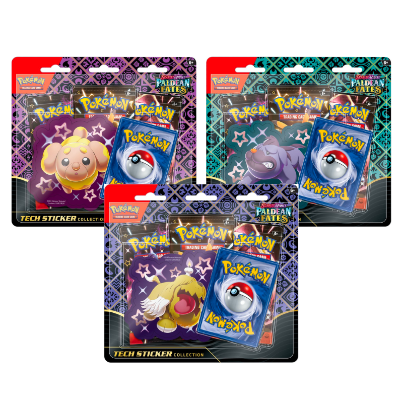 Pokemon Scarlet And Violet 4.5 Paldean Fates Cards Live Opening @Mommitcg Tech Sticker Collection
