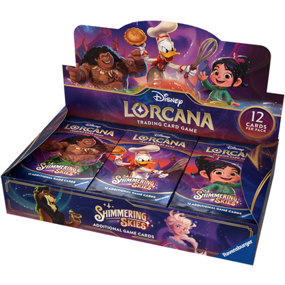 Disney Lorcana Shimmering Skies Cards Live Opening @Mommitcg Booster Pack Card Games