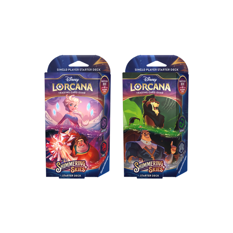 Disney Lorcana Shimmering Skies Cards Live Opening @Mommitcg Starter Deck Of 1 Card Games