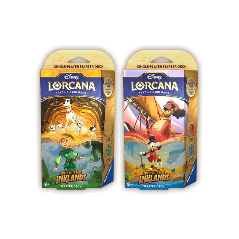 Ravensburger Disney Lorcana Into The Inklands Starter Deck Cards Live Opening @Mommitcg Card Games