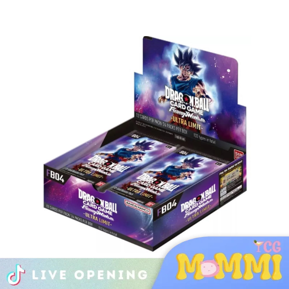 Bandai Dragon Ball Super English Fb04 Fusion World Ultra Limit Cards Live Opening Booster Box