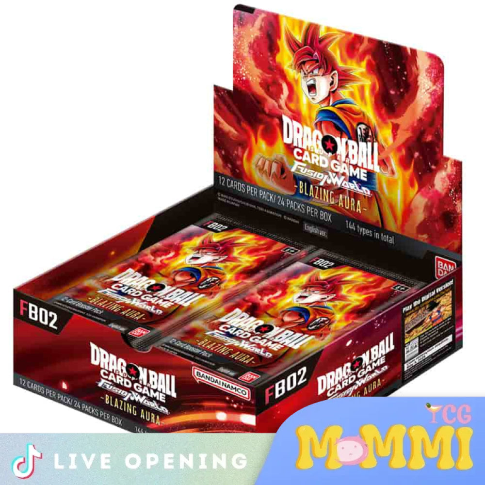 Bandai Dragon Ball Super Fb02 En Fusion World Blazing Aura Cards Live Opening @Mommitcg Card Games