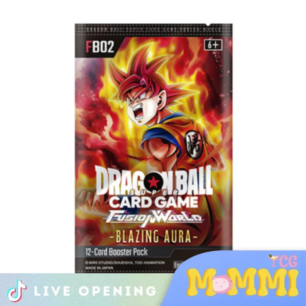 Bandai Dragon Ball Super Fb02 En Fusion World Blazing Aura Cards Live Opening @Mommitcg Card Games