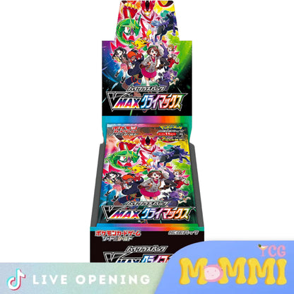 Pokemon Vmax Climax Booster Box Cards Live Opening @Mommitcg Get Opened On Live Card Games