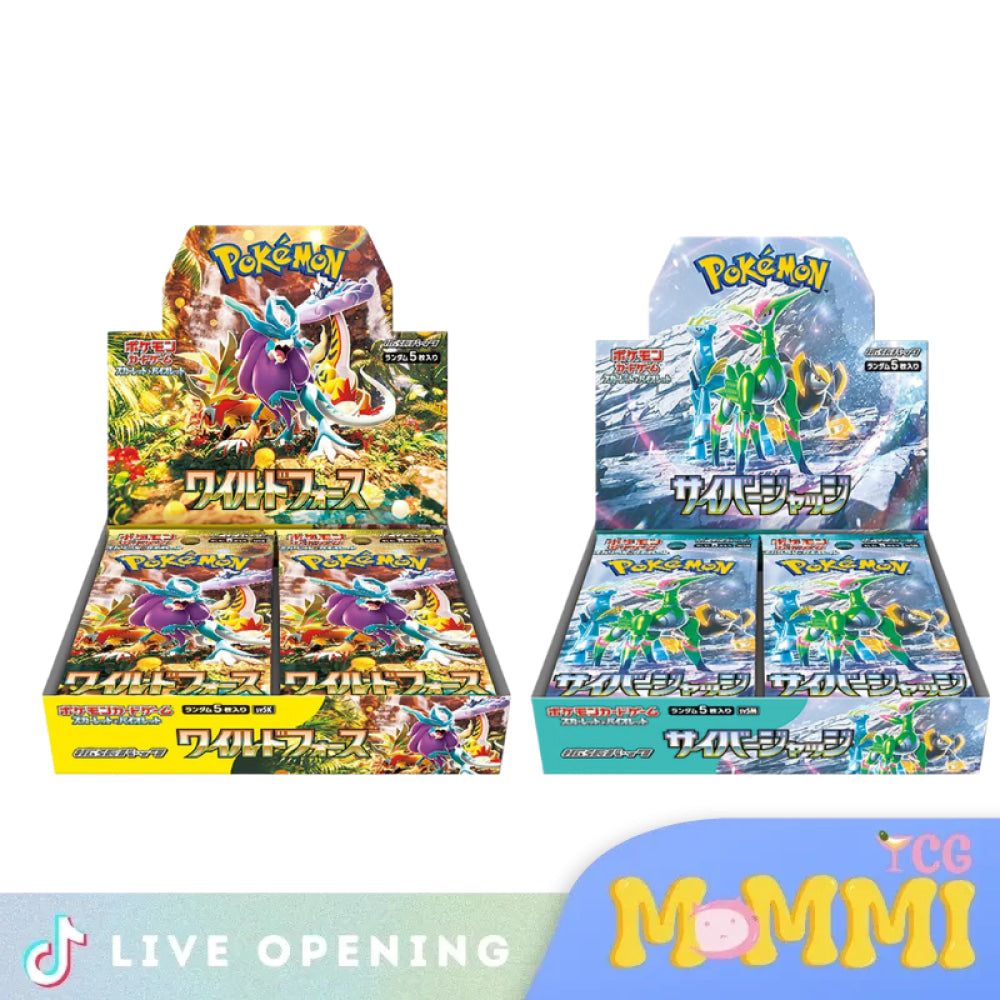 Pokemon Wild Force & Cyber Judge Jp Cards Live Opening @Mommitcg Booster Box Bundle