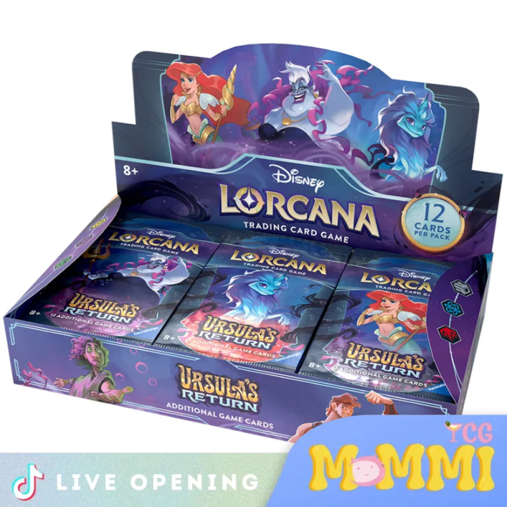 Ravensburger Disney Lorcana Ursula’s Return Cards Live Opening @Mommitcg Card Games