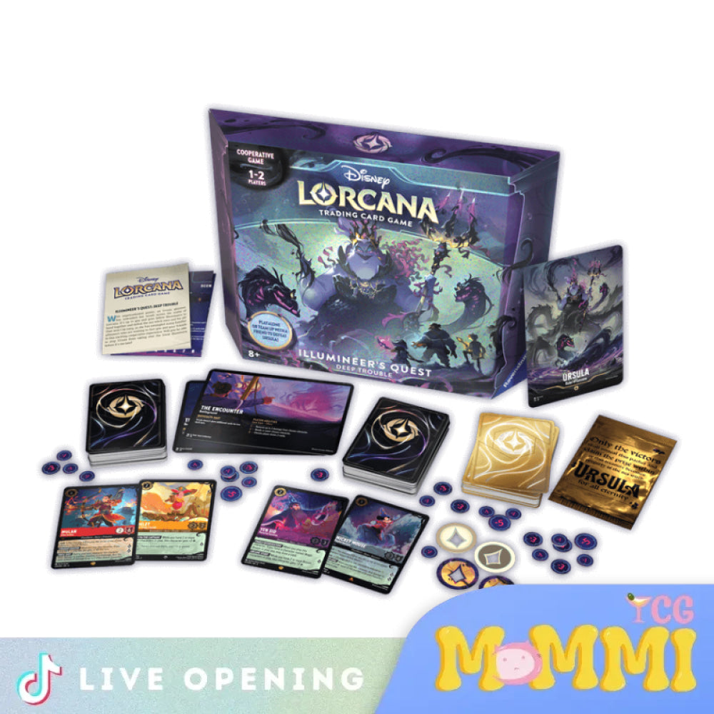 Ravensburger Disney Lorcana Ursula’s Return Cards Live Opening @Mommitcg Card Games