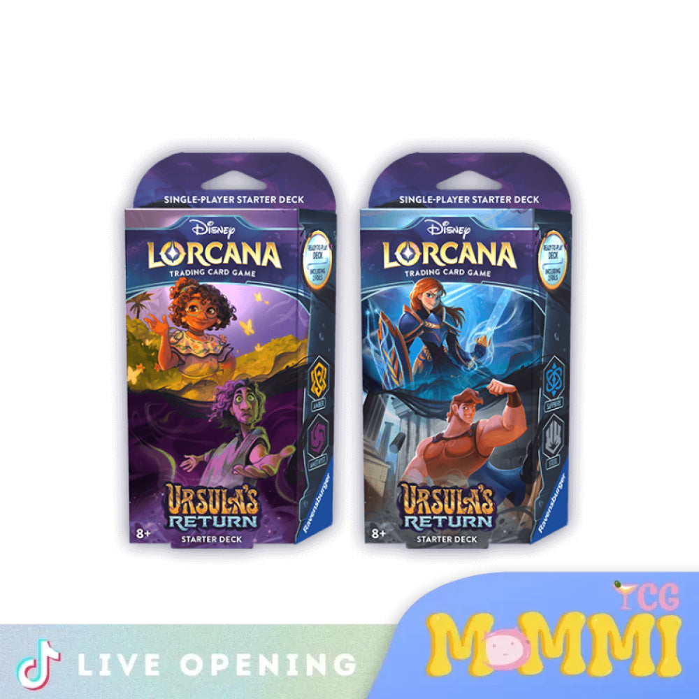 Ravensburger Disney Lorcana Ursula’s Return Cards Live Opening @Mommitcg Card Games