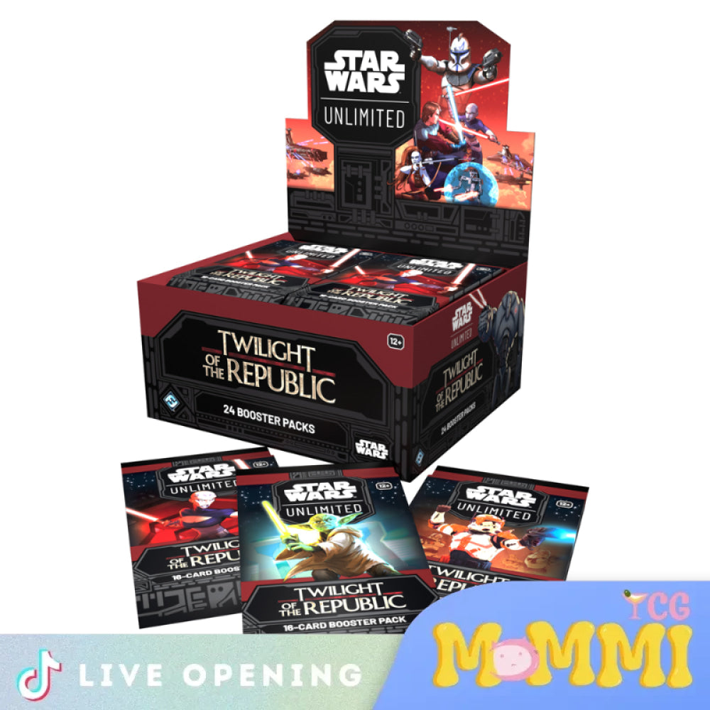 Star Wars Unlimited Twilight Of The Republic Booster Cards Live Opening Pack - 6 Bundle