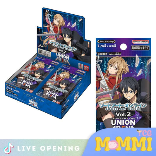 Union Arena [Ex08Bt] Japanese Sword Art Online Vol. 2 Booster Cards Live Opening Pack - 4 Bundle