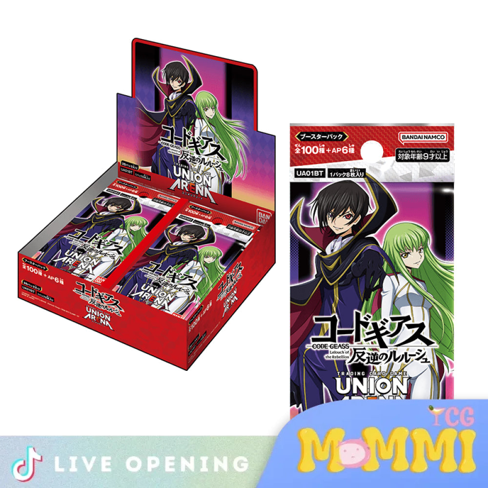 Union Arena Jp Code Geass Lelouch Of The Rebellion Booster Box [Ua01Bt] Cards Live Opening